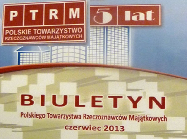 Biuletyn Nieruchomości &quot;5 lat PTRM&quot; - Czerwiec 2013 - do nabycia w formie e-booka